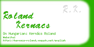 roland kernacs business card
